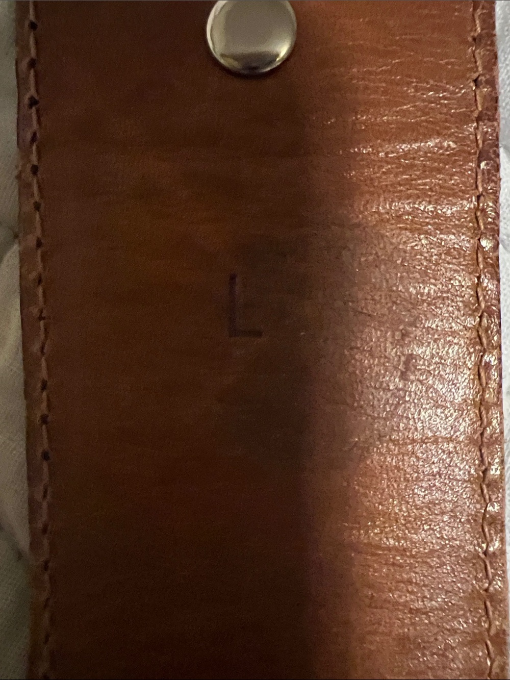 Vintage 1990s Ralph Lauren Black Croc-Embossed Women’s Leather Belt - Picture 4 of 4
